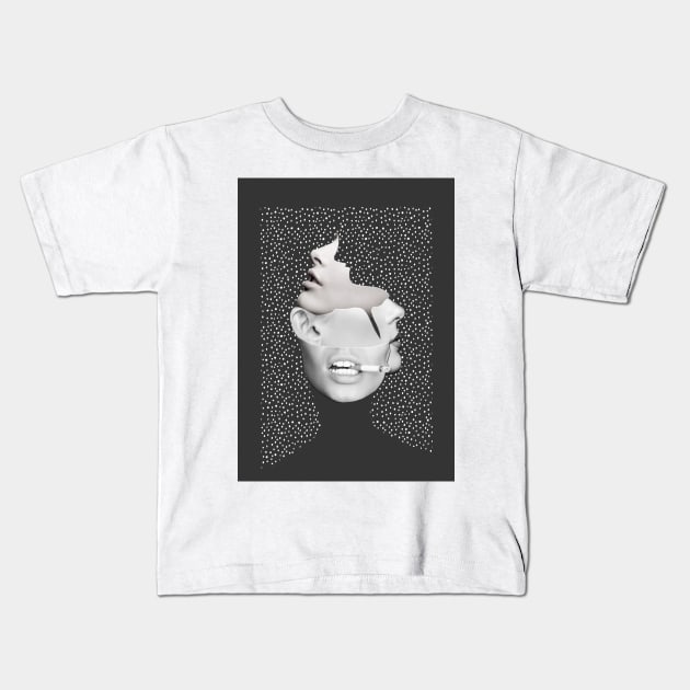 collage art / Faces 2 Kids T-Shirt by Dada22